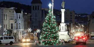 city of pottsville pa pennsylvania holiday christmas tree lights downtown